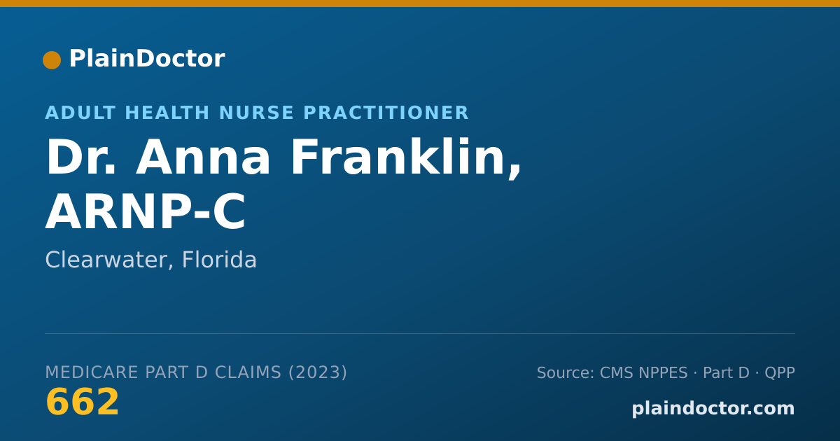 Shareable card for Anna Franklin, ARNP-C - Adult Health Nurse Practitioner, Clearwater, FL