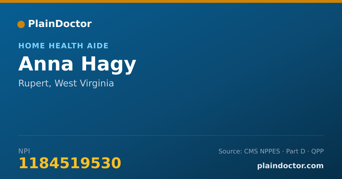 Shareable card for Anna Hagy - Home Health Aide, Rupert, WV
