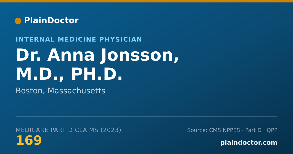 Shareable card for Anna Jonsson, M.D., PH.D. - Internal Medicine Physician, Boston, MA