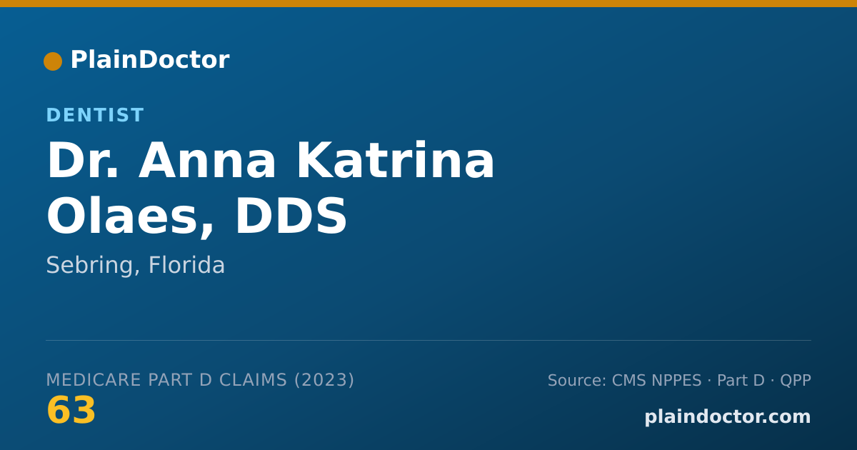 Shareable card for Anna Katrina Olaes, DDS - Dentist, Sebring, FL
