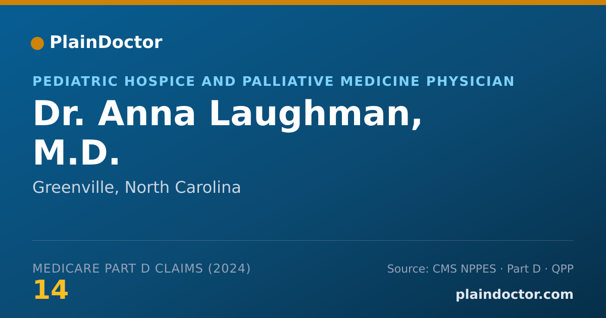 Shareable card for Anna Laughman, M.D. - Pediatric Hospice and Palliative Medicine Physician, Greenville, NC