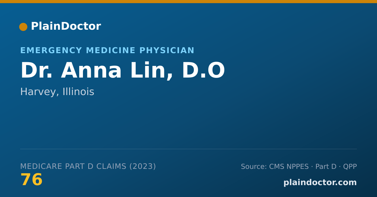 Shareable card for Anna Lin, D.O - Emergency Medicine Physician, Harvey, IL