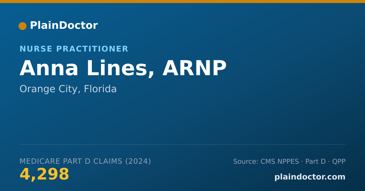 Shareable card for Anna Lines, ARNP - Nurse Practitioner, Orange City, FL
