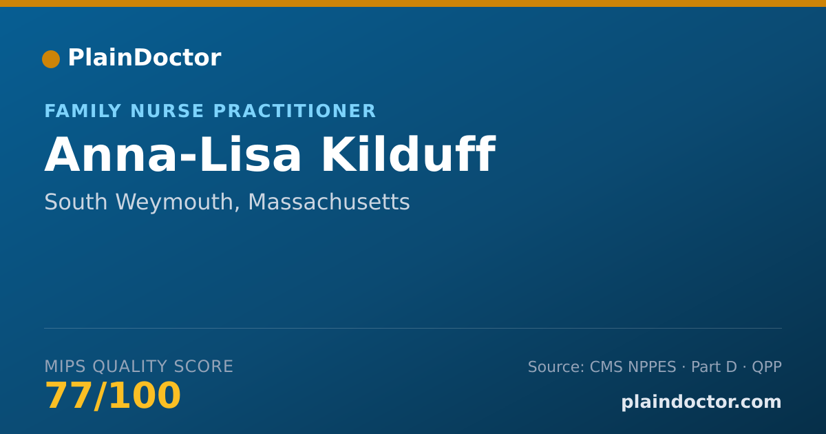 Shareable card for Anna-Lisa Kilduff - Family Nurse Practitioner, South Weymouth, MA