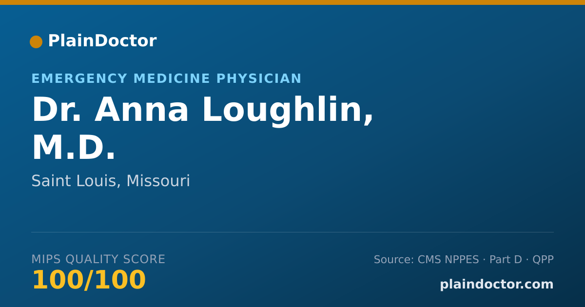 Shareable card for Anna Loughlin, M.D. - Emergency Medicine Physician, Saint Louis, MO