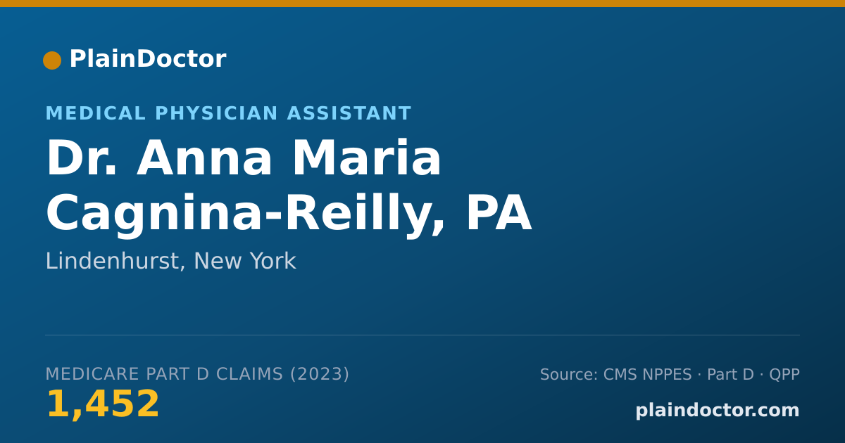 Shareable card for Anna Maria Cagnina-Reilly, PA - Medical Physician Assistant, Lindenhurst, NY