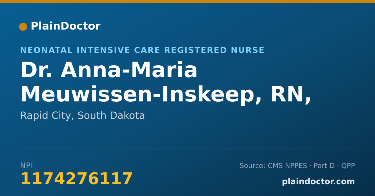 Shareable card for Anna-Maria Meuwissen-Inskeep, RN, BSN - Neonatal Intensive Care Registered Nurse, Rapid City, SD