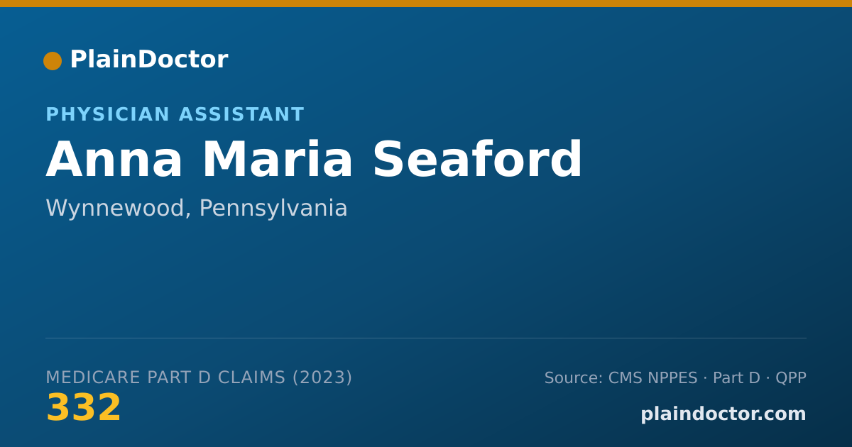 Shareable card for Anna Maria Seaford - Physician Assistant, Wynnewood, PA