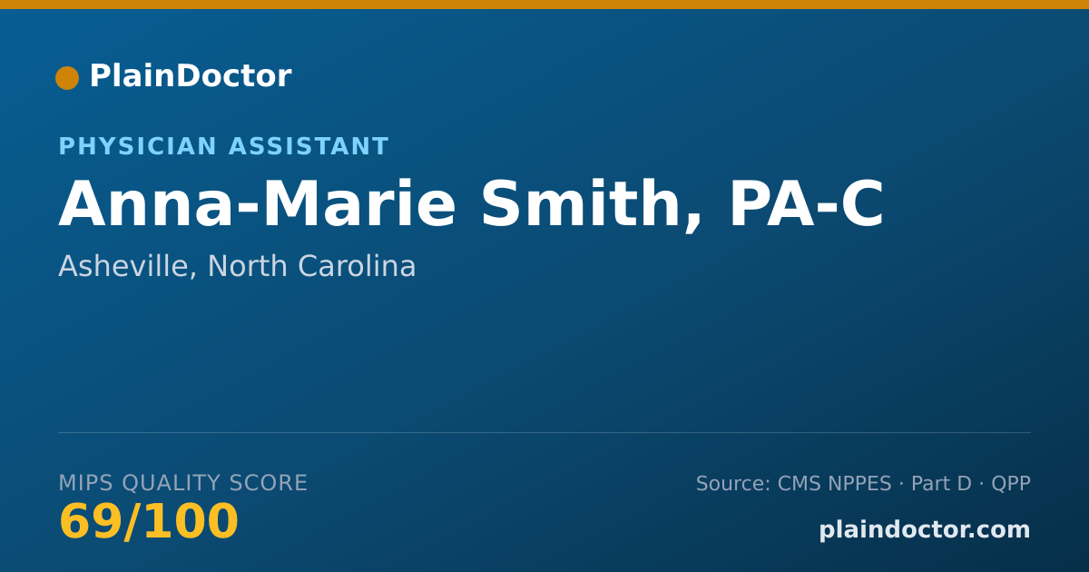 Shareable card for Anna-Marie Smith, PA-C - Physician Assistant, Asheville, NC