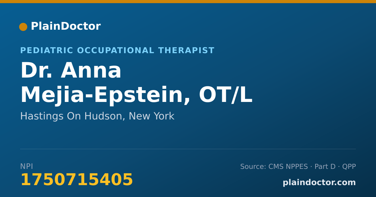 Shareable card for Anna Mejia-Epstein, OT/L - Pediatric Occupational Therapist, Hastings On Hudson, NY