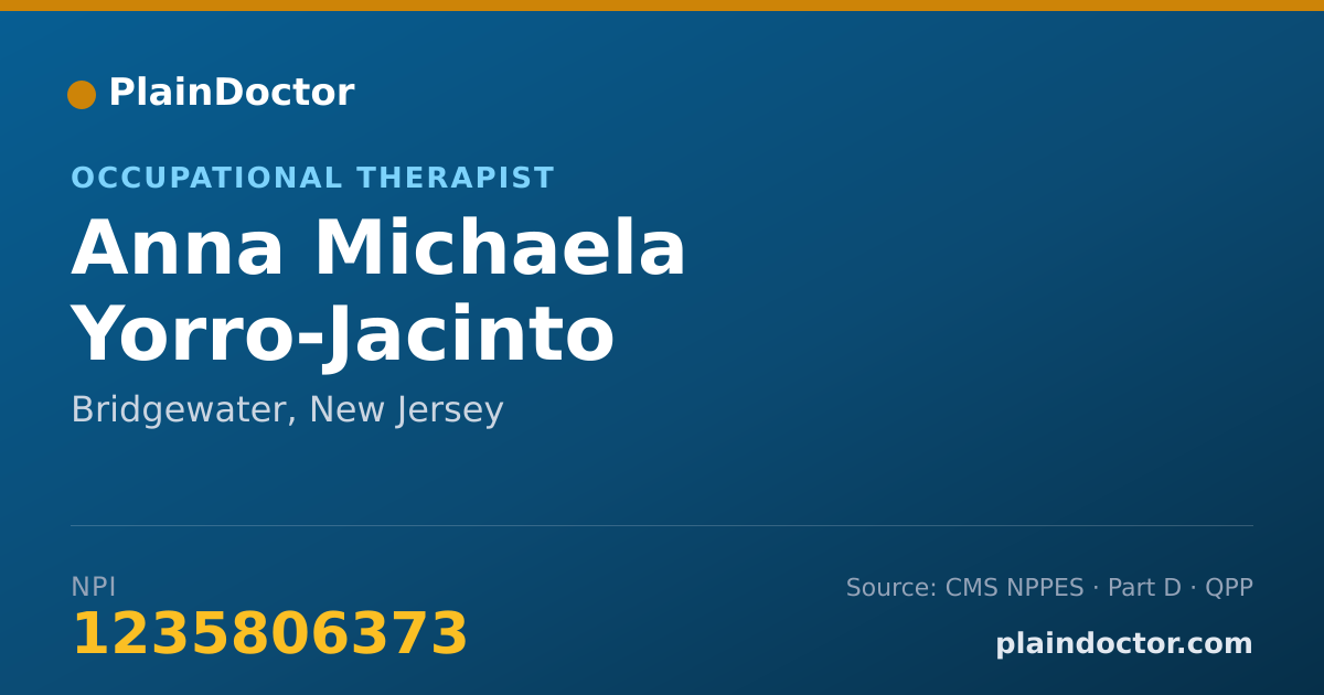 Shareable card for Anna Michaela Yorro-Jacinto - Occupational Therapist, Bridgewater, NJ