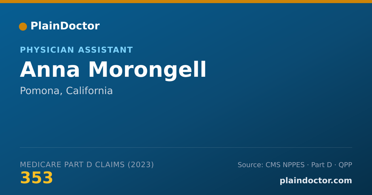 Shareable card for Anna Morongell - Physician Assistant, Pomona, CA