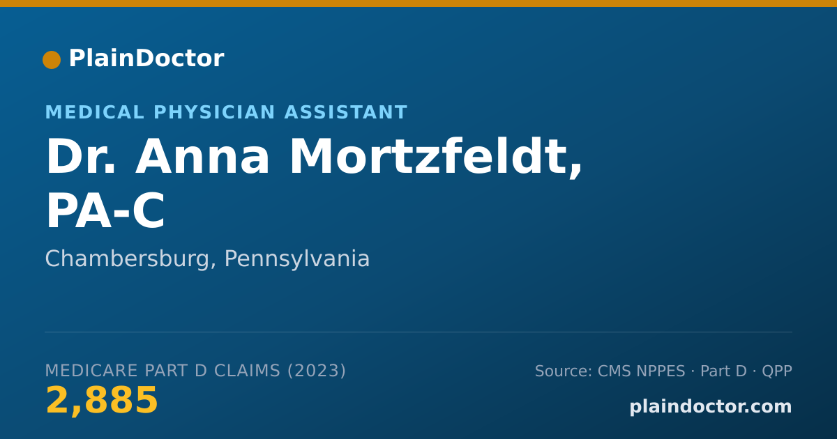 Shareable card for Anna Mortzfeldt, PA-C - Medical Physician Assistant, Chambersburg, PA
