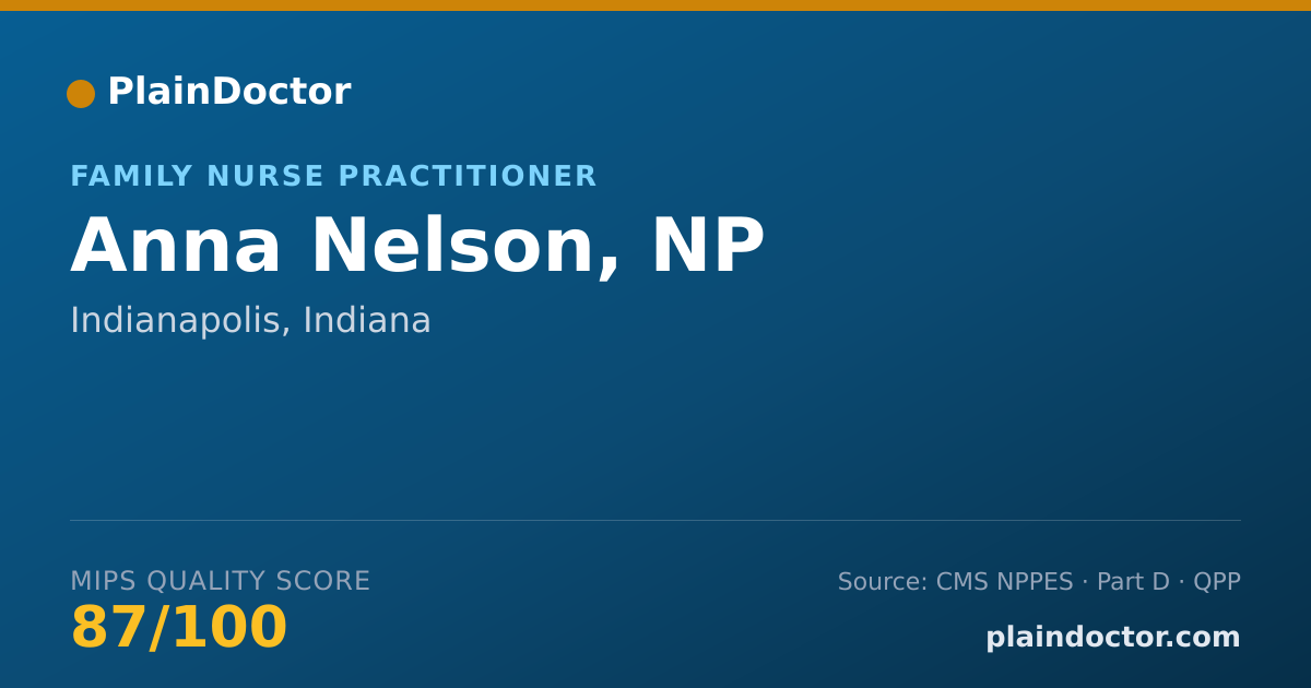 Shareable card for Anna Nelson, NP - Family Nurse Practitioner, Indianapolis, IN