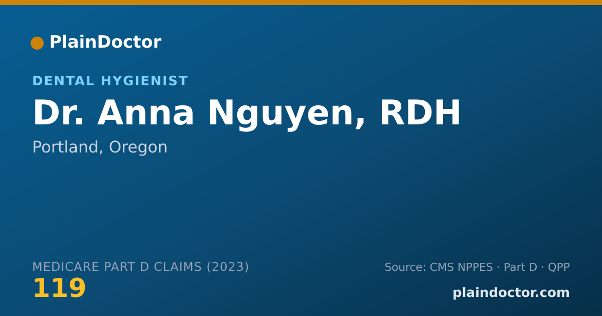 Shareable card for Anna Nguyen, RDH - Dental Hygienist, Portland, OR