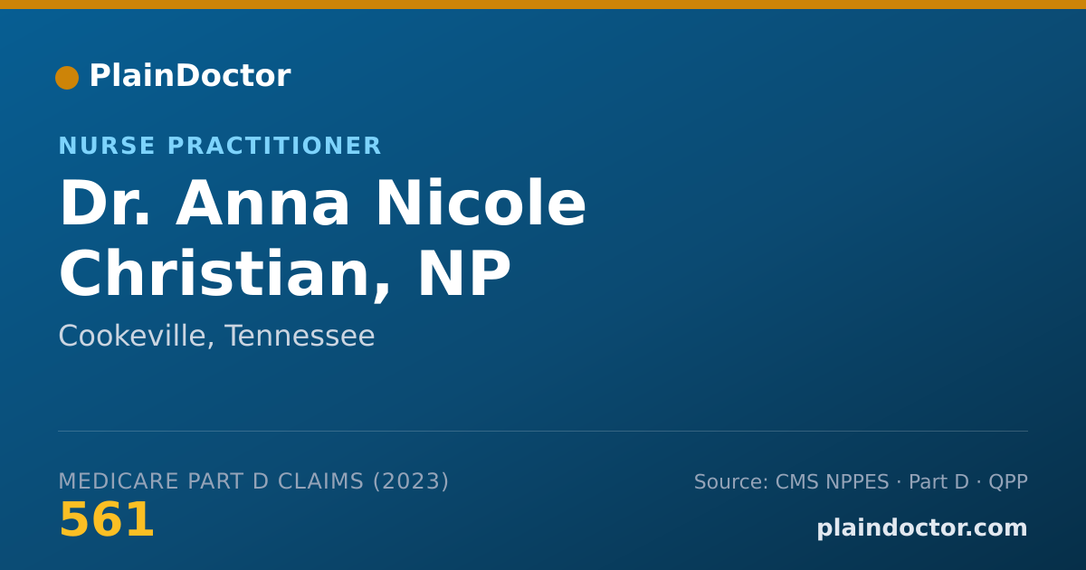 Shareable card for Anna Nicole Christian, NP - Nurse Practitioner, Cookeville, TN