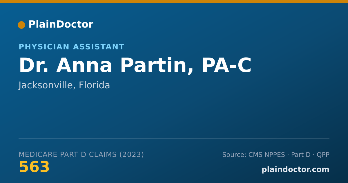 Shareable card for Anna Partin, PA-C - Physician Assistant, Jacksonville, FL
