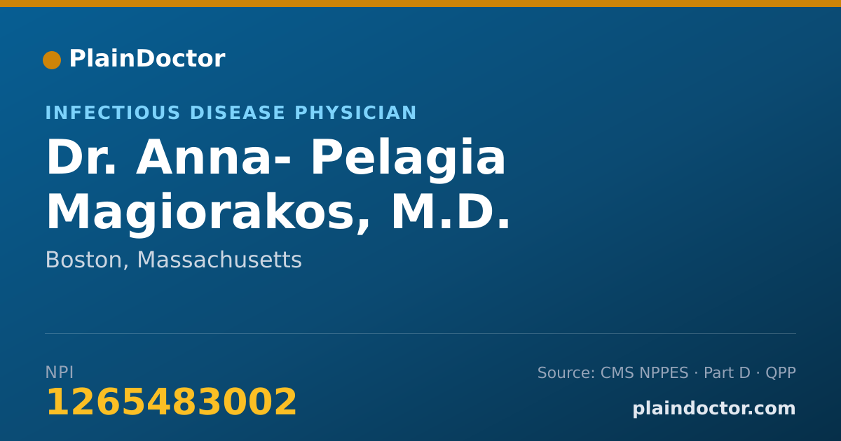 Shareable card for Anna- Pelagia Magiorakos, M.D. - Infectious Disease Physician, Boston, MA