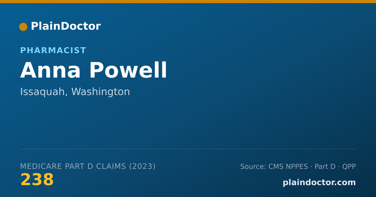 Shareable card for Anna Powell - Pharmacist, Issaquah, WA