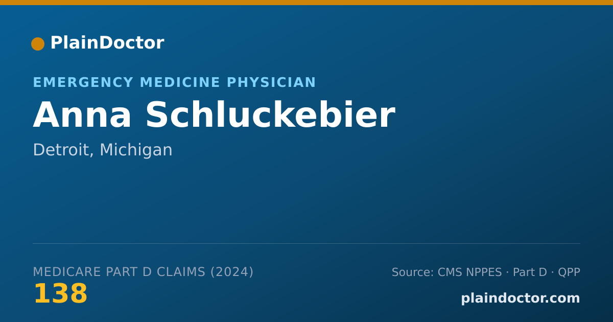 Shareable card for Anna Schluckebier - Emergency Medicine Physician, Detroit, MI