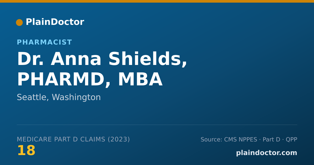 Shareable card for Anna Shields, PHARMD, MBA - Pharmacist, Seattle, WA
