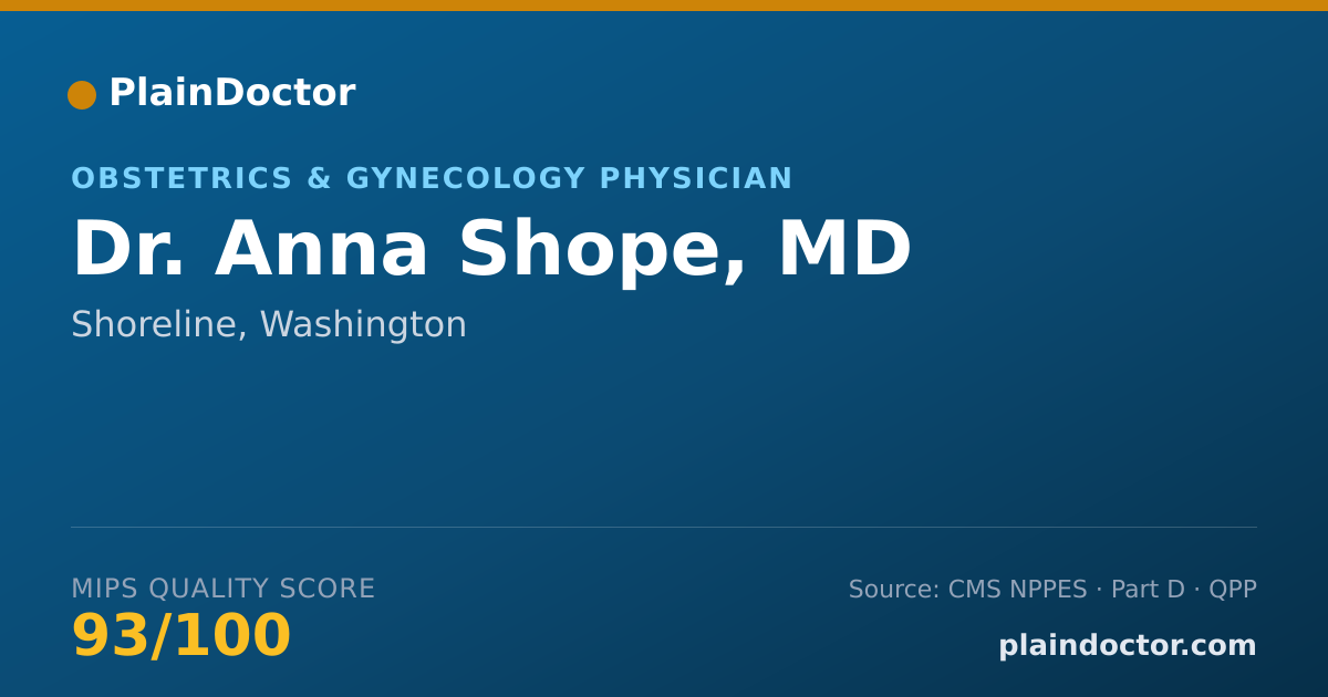 Shareable card for Anna Shope, MD - Obstetrics & Gynecology Physician, Shoreline, WA