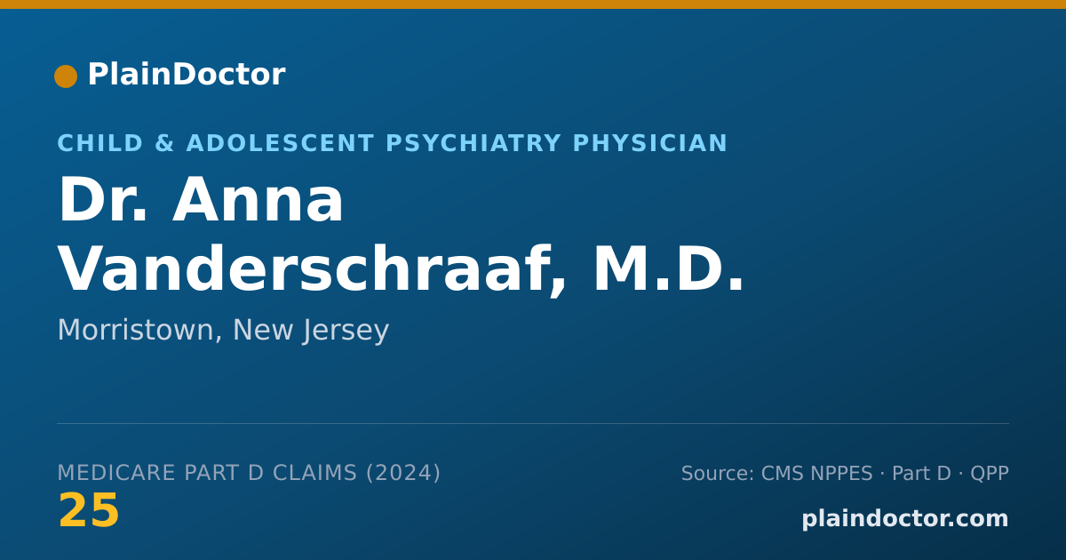 Shareable card for Anna Vanderschraaf, M.D. - Child & Adolescent Psychiatry Physician, Morristown, NJ