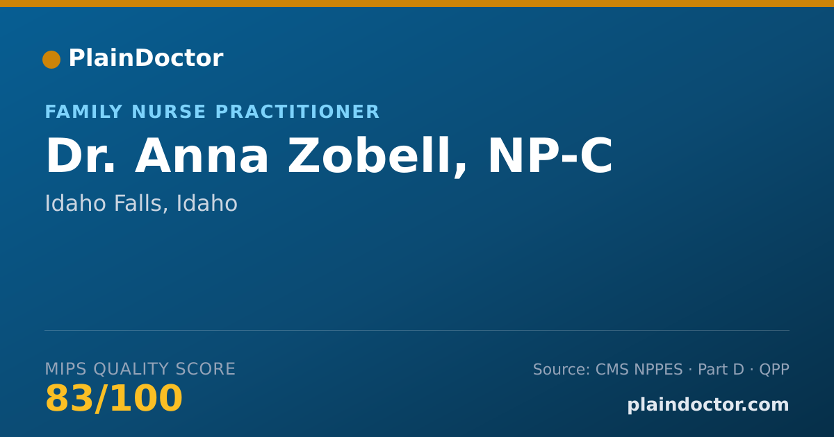 Shareable card for Anna Zobell, NP-C - Family Nurse Practitioner, Idaho Falls, ID