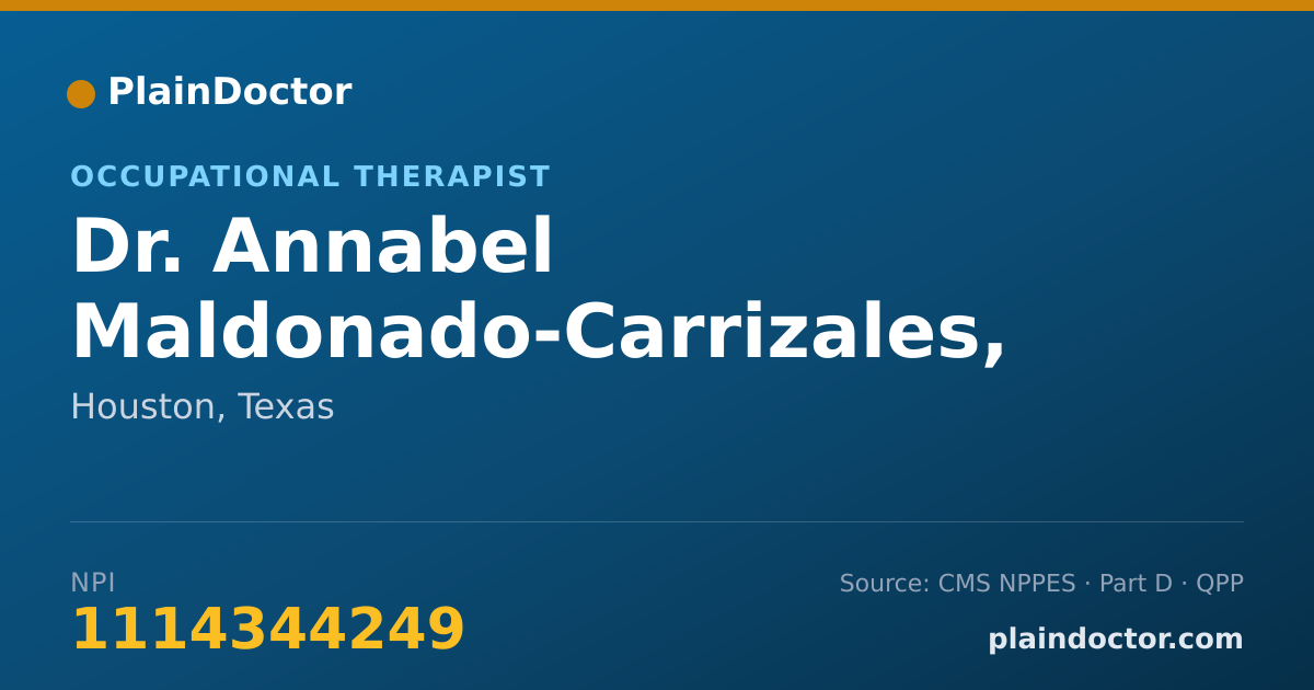 Shareable card for Annabel Maldonado-Carrizales, OTR, M - Occupational Therapist, Houston, TX