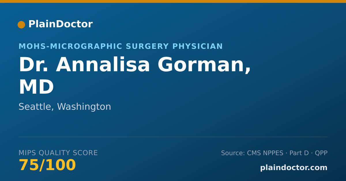 Shareable card for Annalisa Gorman, MD - MOHS-Micrographic Surgery Physician, Seattle, WA