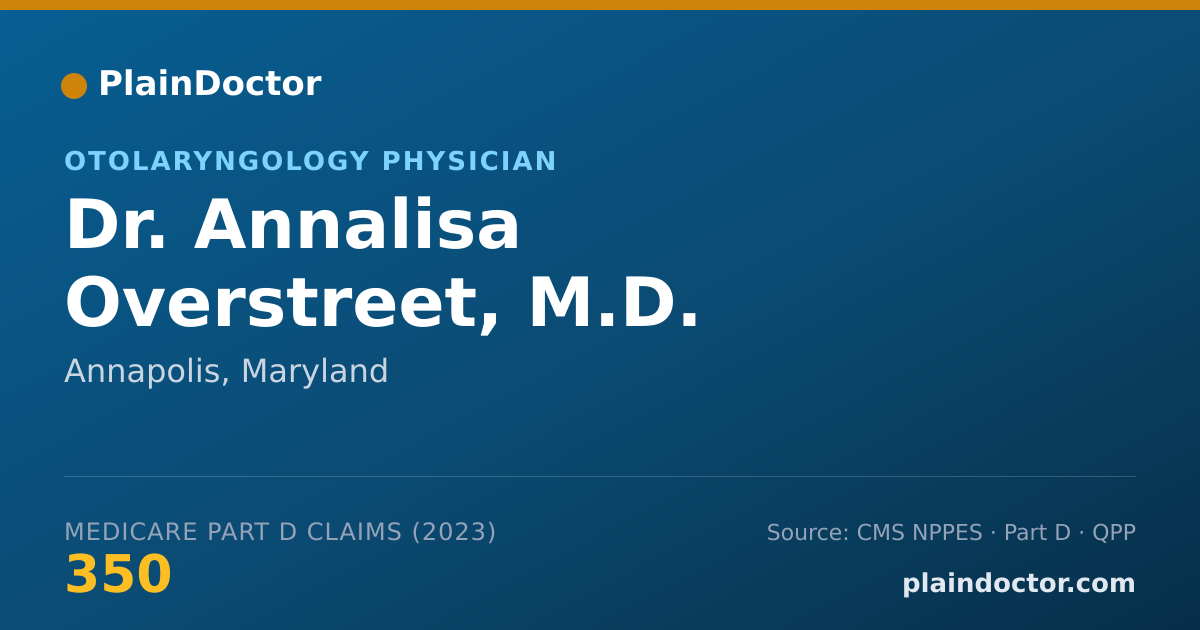 Shareable card for Annalisa Overstreet, M.D. - Otolaryngology Physician, Annapolis, MD