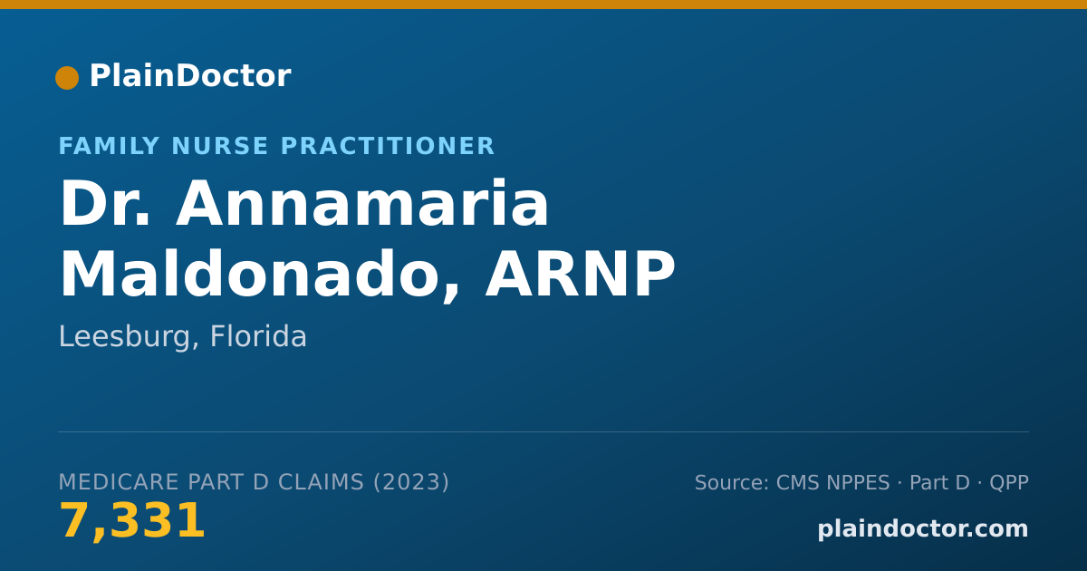 Shareable card for Annamaria Maldonado, ARNP - Family Nurse Practitioner, Leesburg, FL