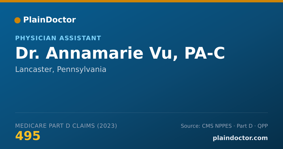 Shareable card for Annamarie Vu, PA-C - Physician Assistant, Lancaster, PA