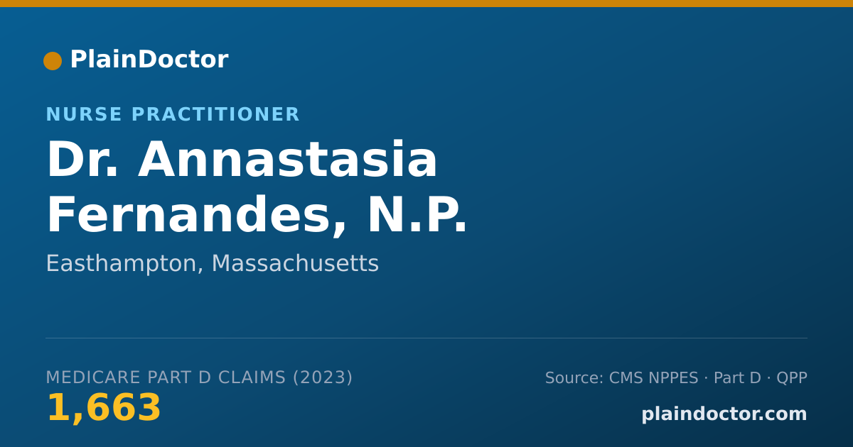 Shareable card for Annastasia Fernandes, N.P. - Nurse Practitioner, Easthampton, MA