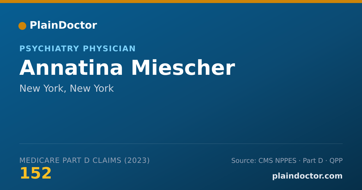Shareable card for Annatina Miescher - Psychiatry Physician, New York, NY