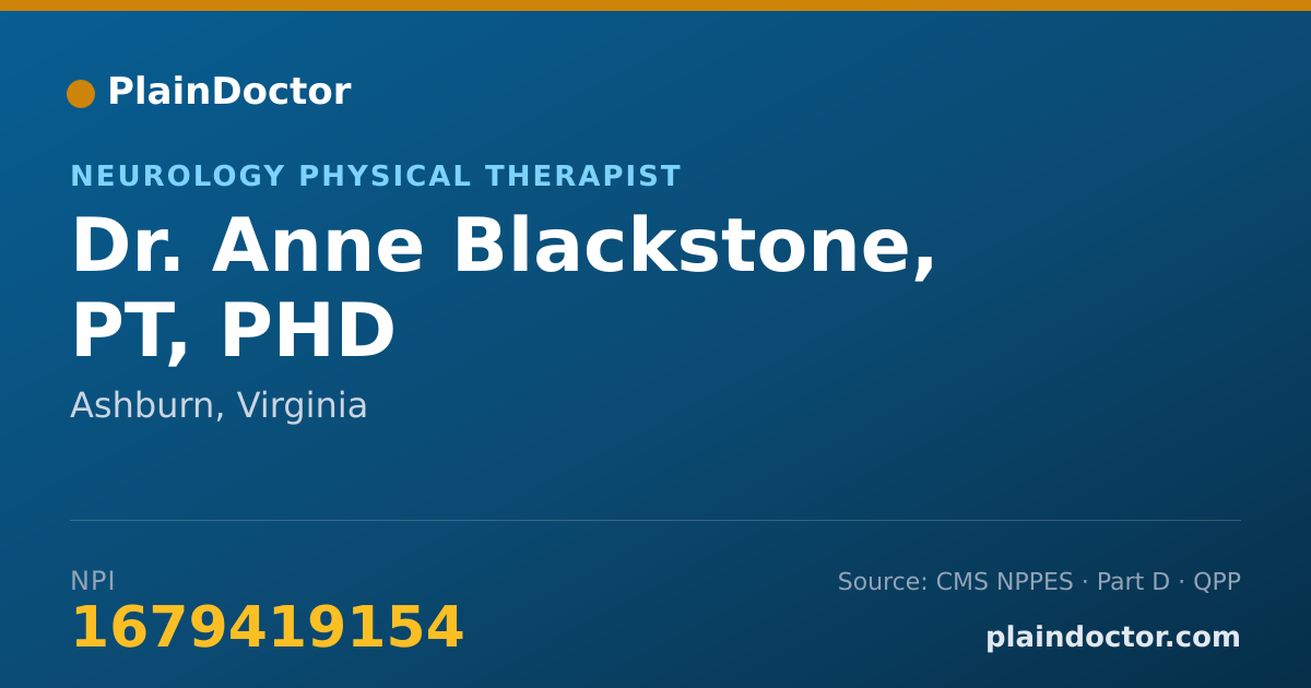 Shareable card for Anne Blackstone, PT, PHD - Sports Physical Therapist, Ashburn, VA