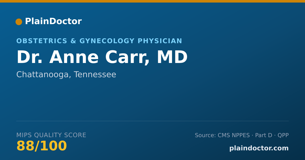Shareable card for Anne Carr, MD - Obstetrics & Gynecology Physician, Chattanooga, TN