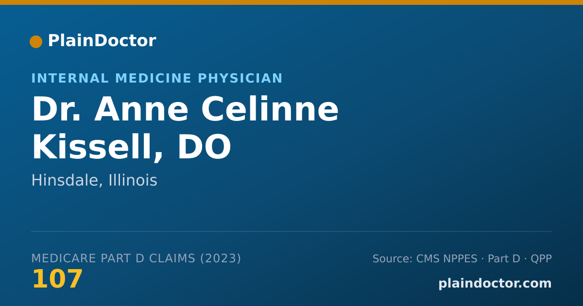 Shareable card for Anne Celinne Kissell, DO - Internal Medicine Physician, Hinsdale, IL