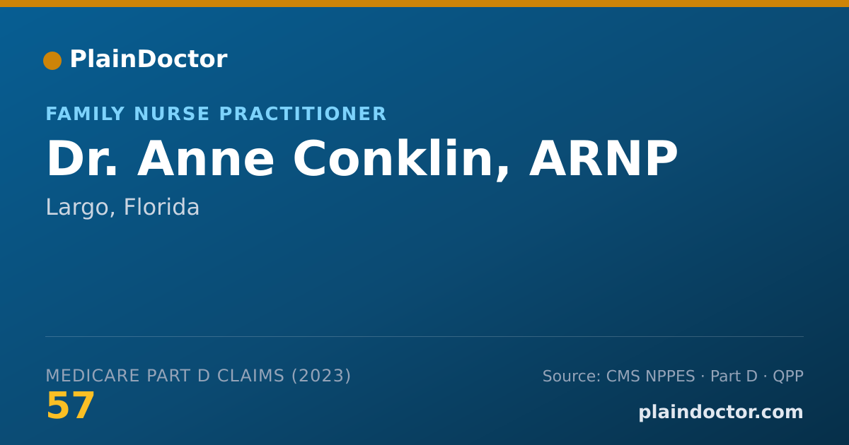 Shareable card for Anne Conklin, ARNP - Family Nurse Practitioner, Largo, FL