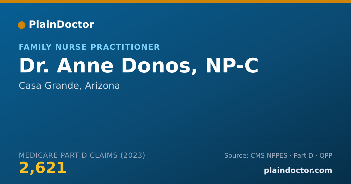 Shareable card for Anne Donos, NP-C - Family Nurse Practitioner, Casa Grande, AZ