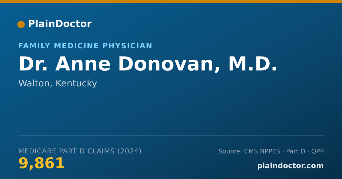 Shareable card for Anne Donovan, M.D. - Family Medicine Physician, Walton, KY