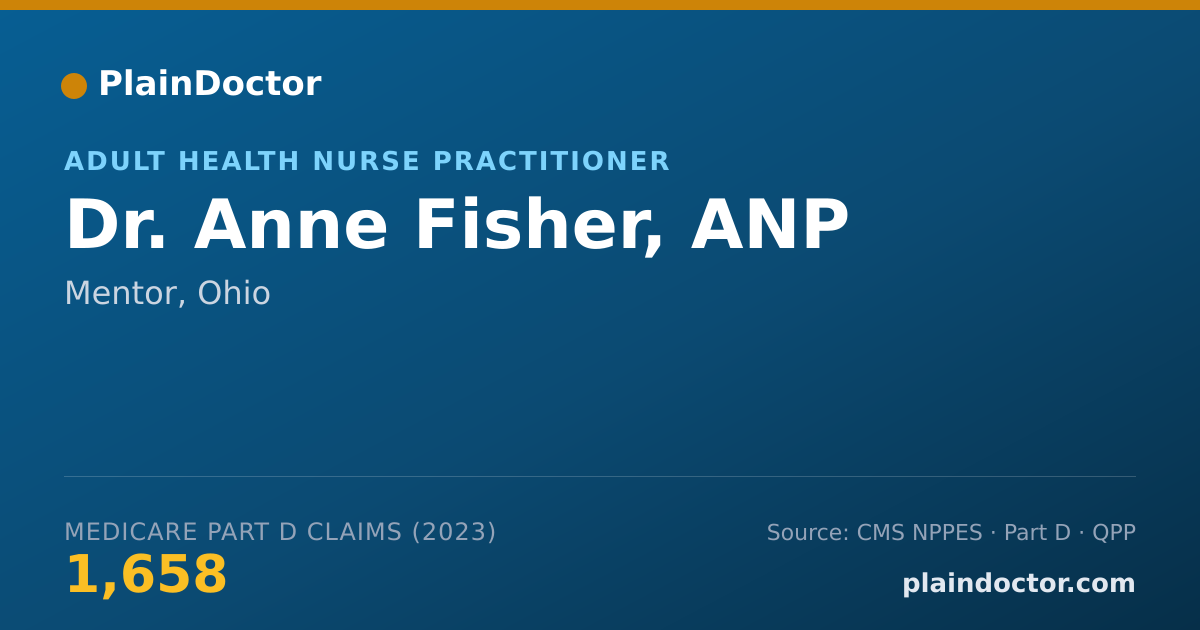 Shareable card for Anne Fisher, ANP - Adult Health Nurse Practitioner, Mentor, OH