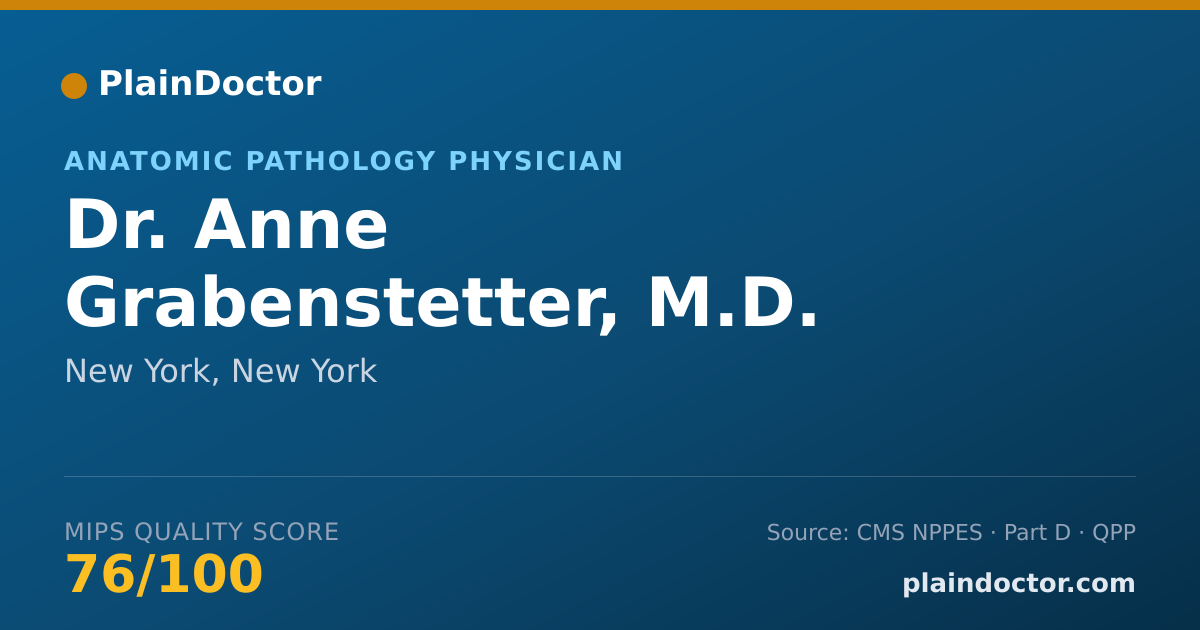 Shareable card for Anne Grabenstetter, M.D. - Anatomic Pathology Physician, New York, NY