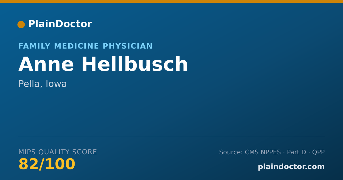 Shareable card for Anne Hellbusch - Family Medicine Physician, Pella, IA