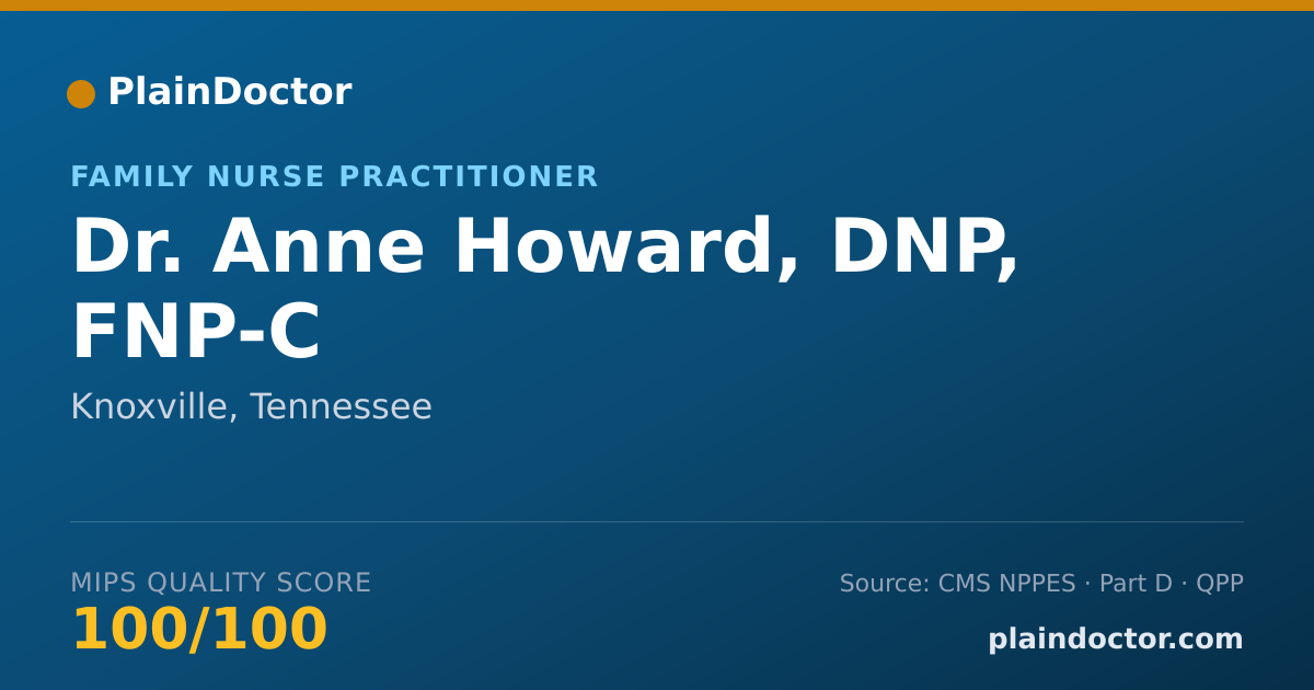 Shareable card for Anne Howard, DNP, FNP-C - Family Nurse Practitioner, Knoxville, TN