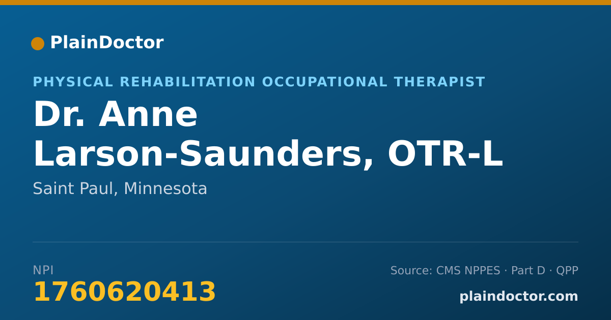Shareable card for Anne Larson-Saunders, OTR-L - Physical Rehabilitation Occupational Therapist, Saint Paul, MN