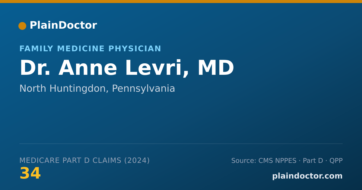 Shareable card for Anne Levri, MD - Family Medicine Physician, North Huntingdon, PA