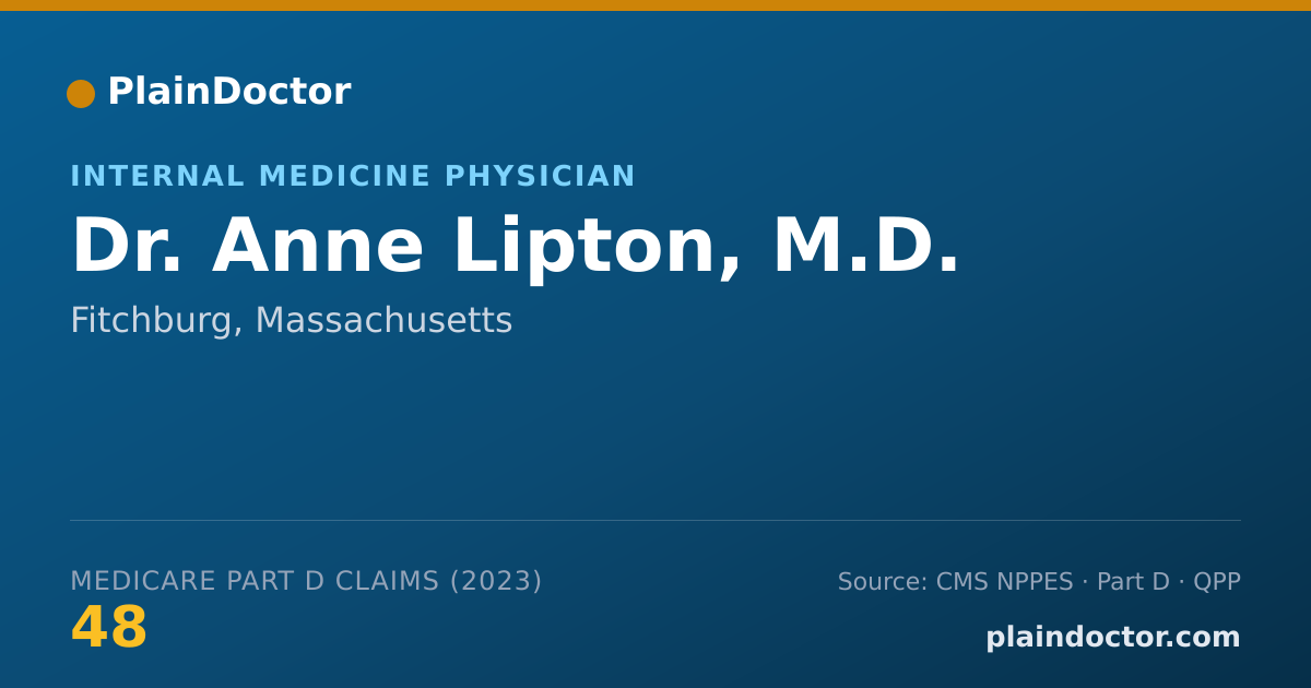 Shareable card for Anne Lipton, M.D. - Internal Medicine Physician, Fitchburg, MA