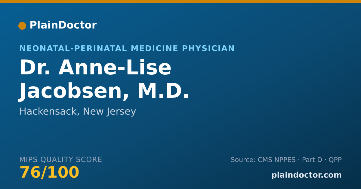 Shareable card for Anne-Lise Jacobsen, M.D. - Neonatal-Perinatal Medicine Physician, Hackensack, NJ