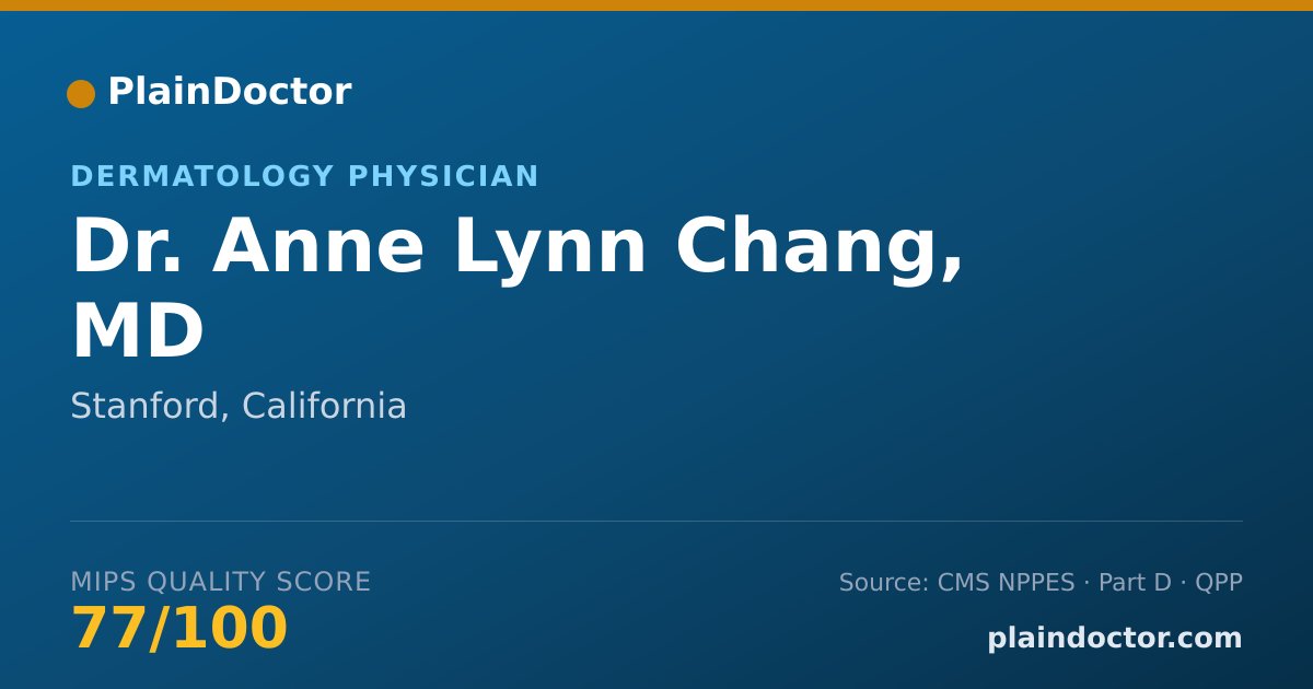 Shareable card for Anne Lynn Chang, MD - Dermatology Physician, Stanford, CA